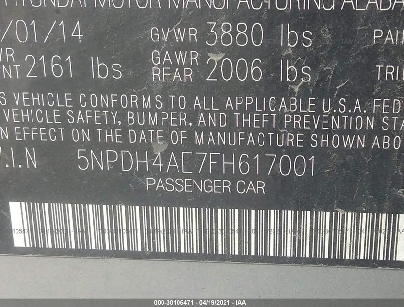 5NPDH4AE7FH617001