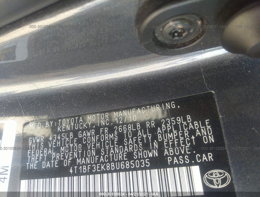 4T1BF3EK8BU685035