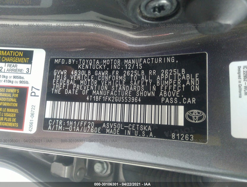 4T1BF1FK2GU553964