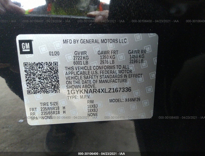 1GYKNAR4XLZ167336