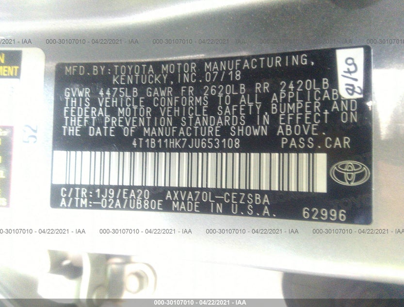 4T1B11HK7JU653108