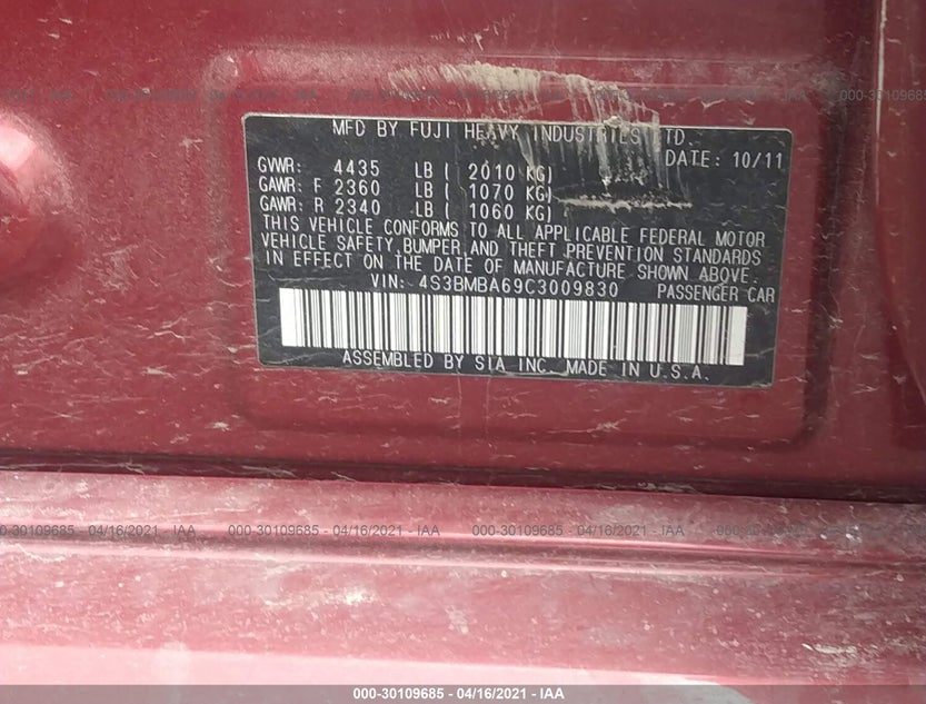 4S3BMBA69C3009830