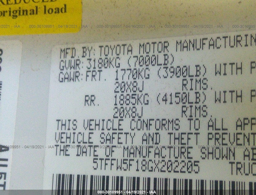 5TFFW5F18GX202205