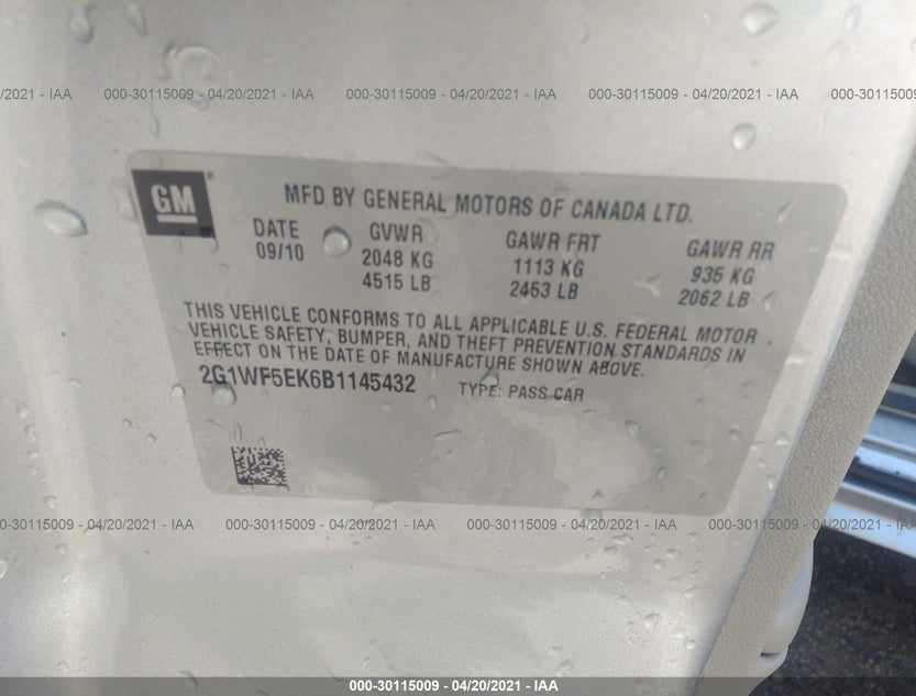 2G1WF5EK6B1145432