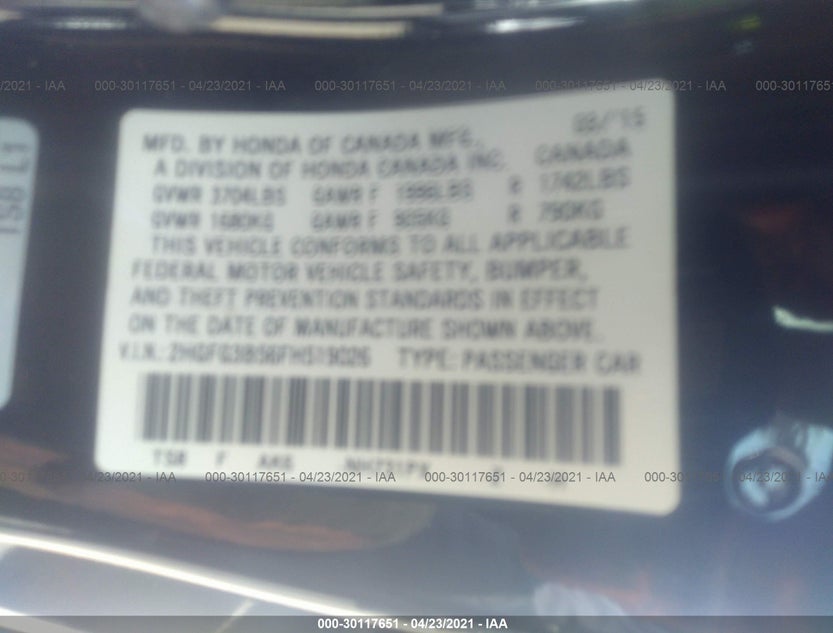 2HGFG3B56FH519026