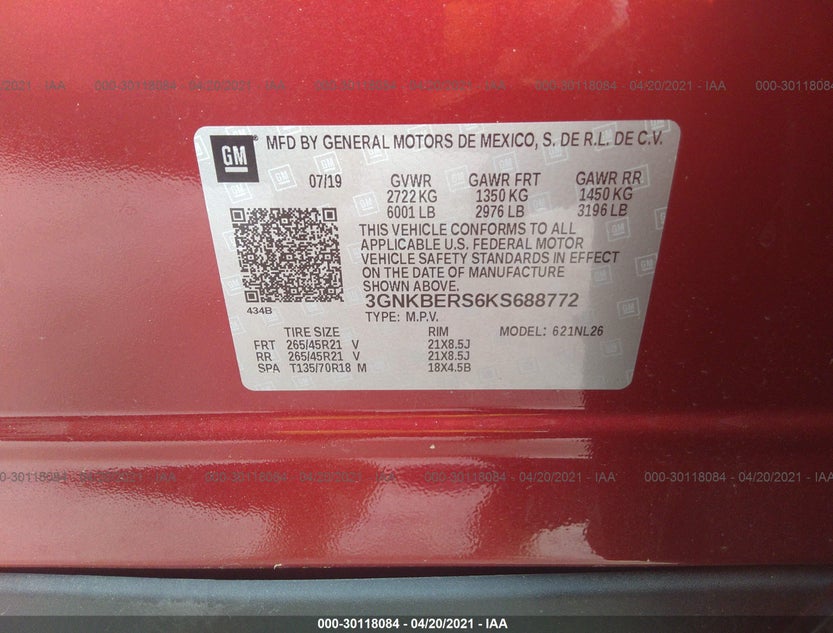 3GNKBERS6KS688772