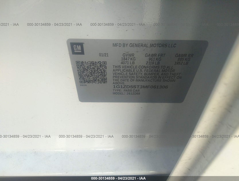 1G1ZD5ST3MF061306