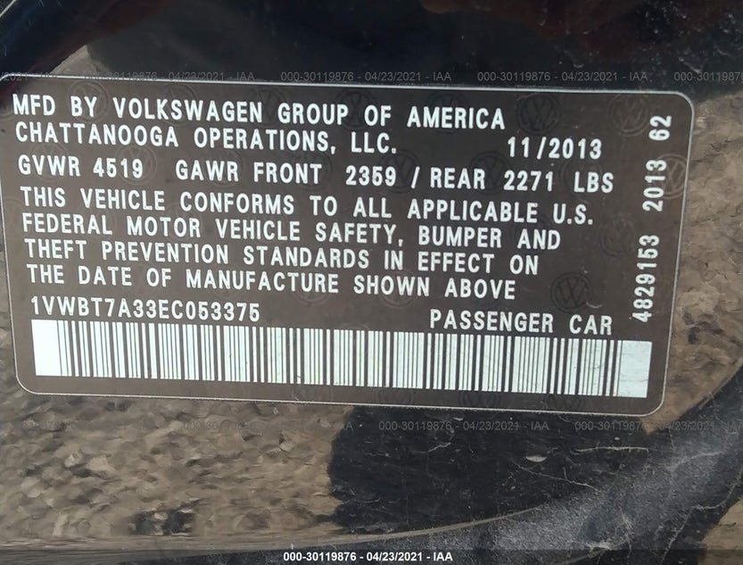 1VWBT7A33EC053375