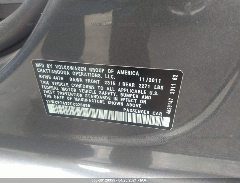 1VWCP7A32CC028098