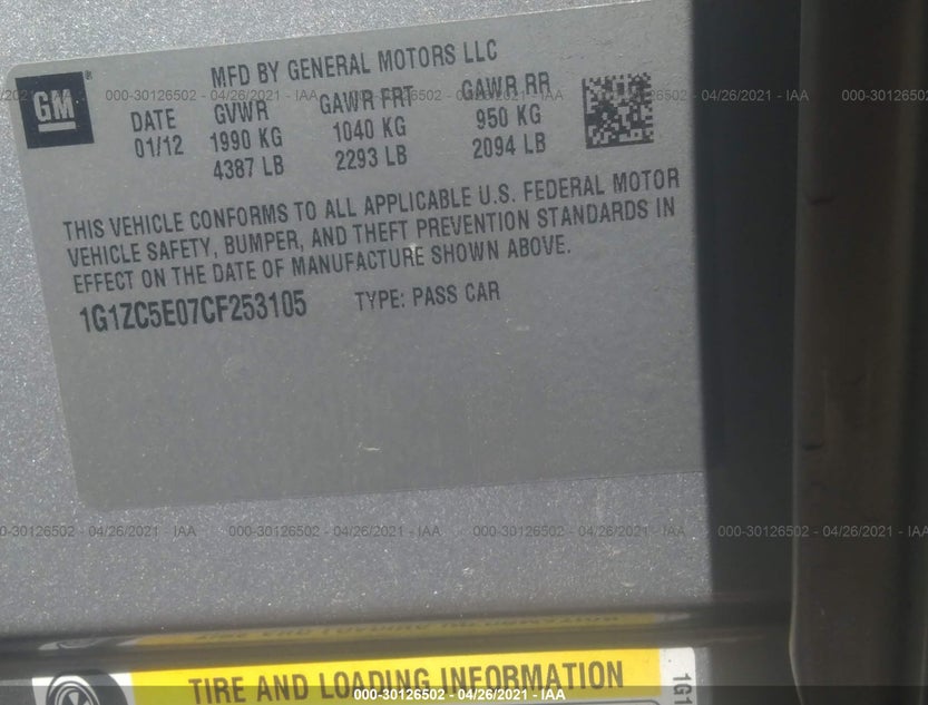 1G1ZC5E07CF253105