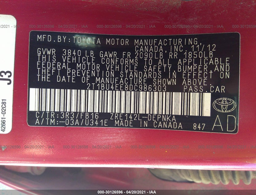 2T1BU4EE8DC986303