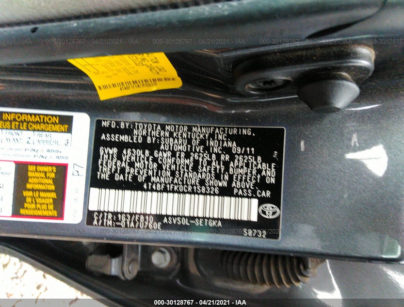 4T4BF1FK0CR158326