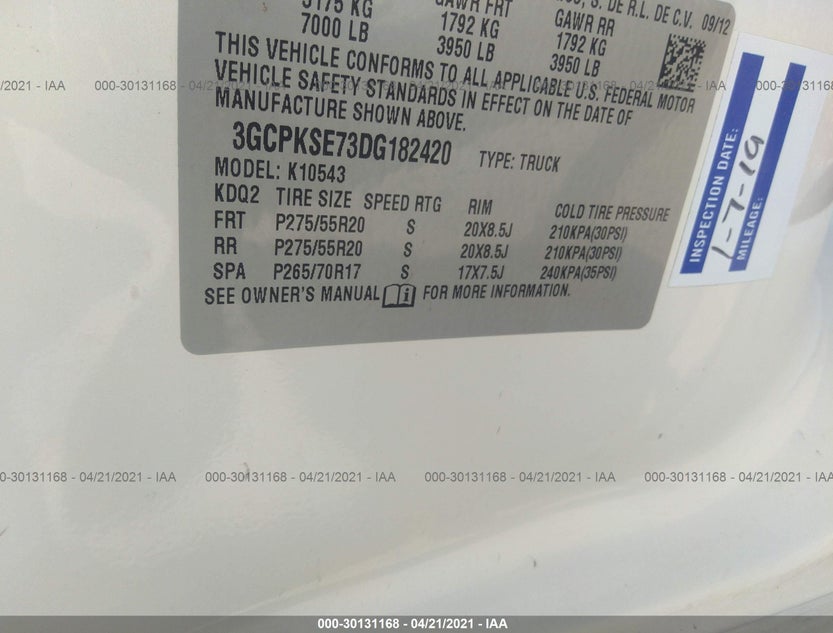 3GCPKSE73DG182420