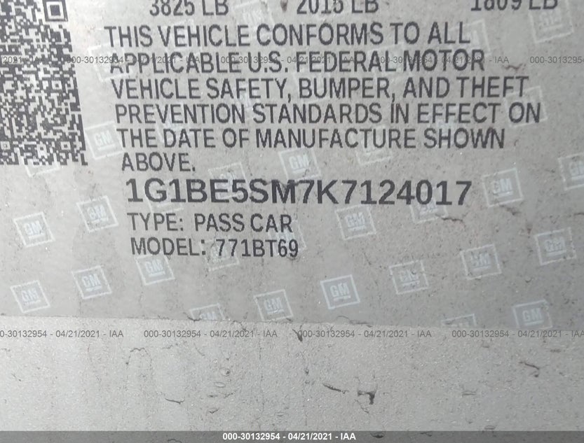 1G1BE5SM7K7124017