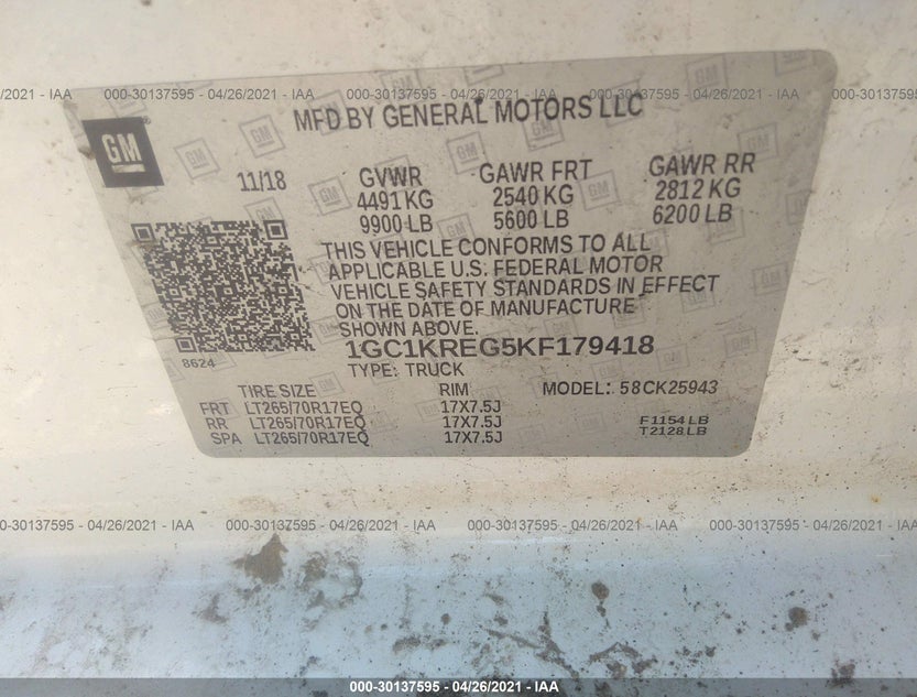1GC1KREG5KF179418