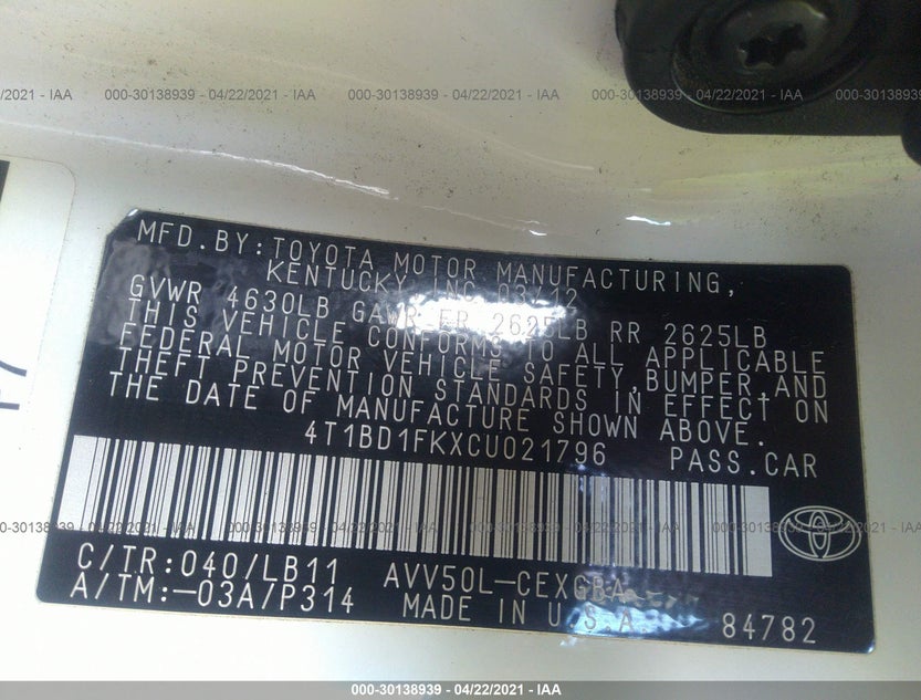 4T1BD1FKXCU021796