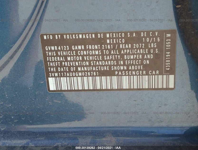 3VW117AU0GM026761