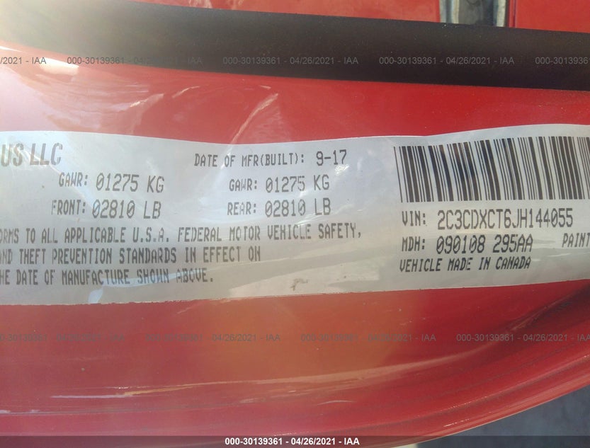 2C3CDXCT6JH144055