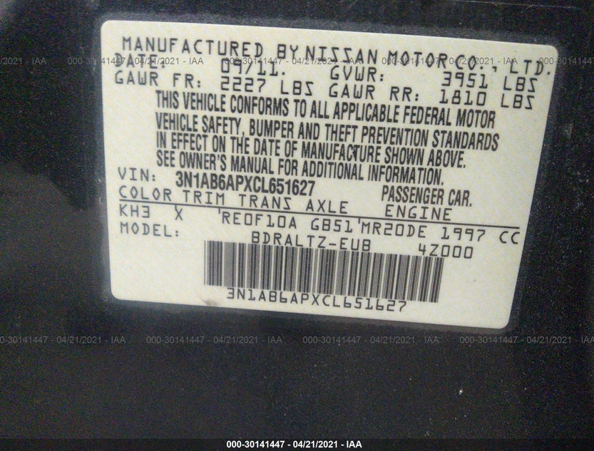 3N1AB6APXCL651627