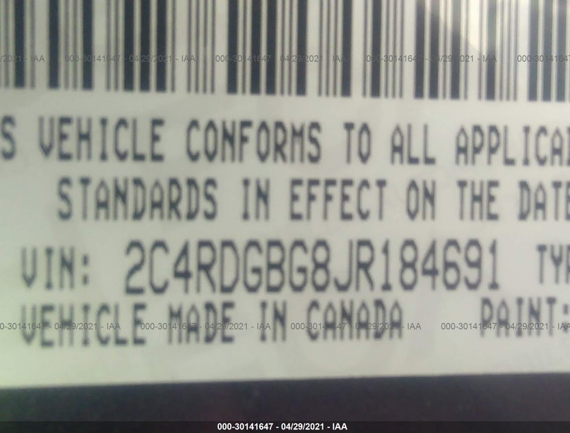 2C4RDGBG8JR184691