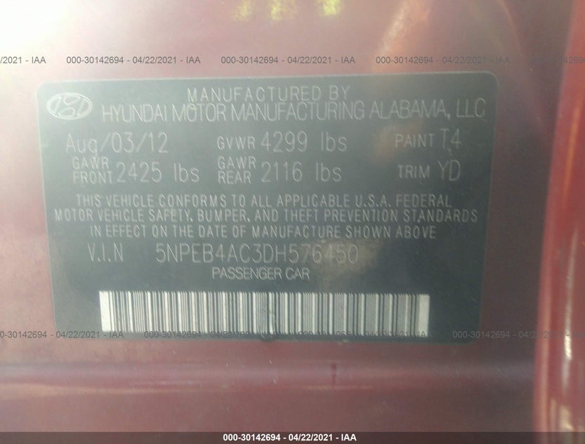 5NPEB4AC3DH576450