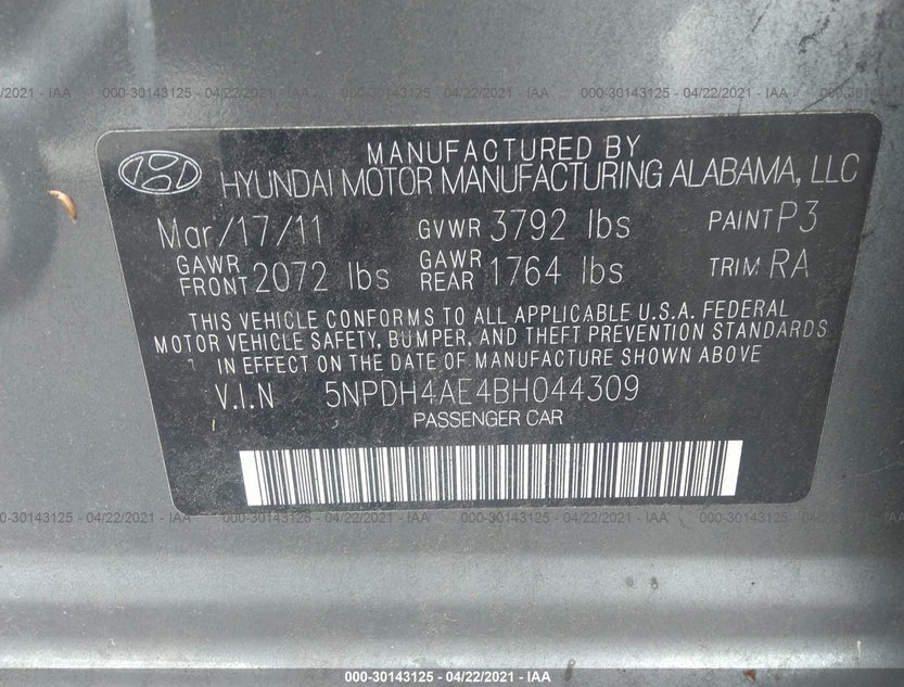 5NPDH4AE4BH044309
