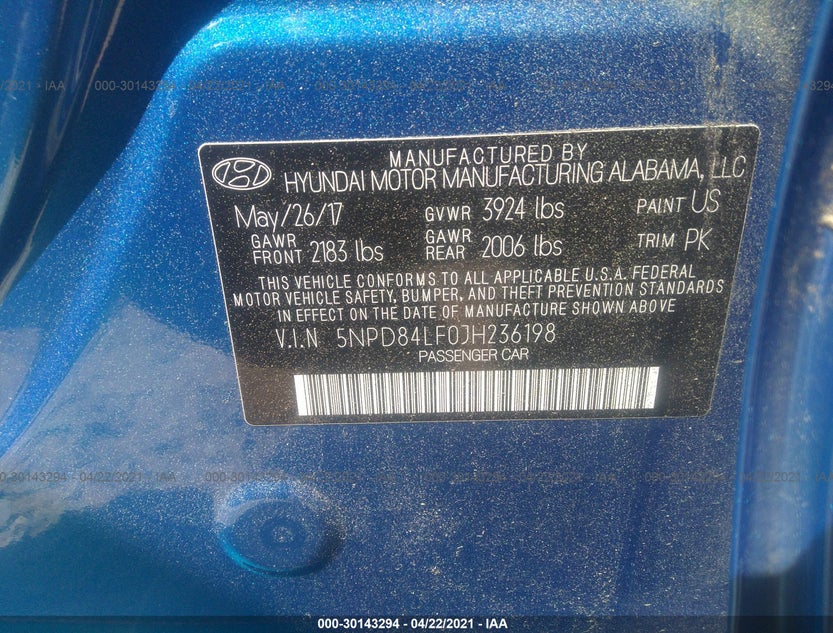 5NPD84LF0JH236198
