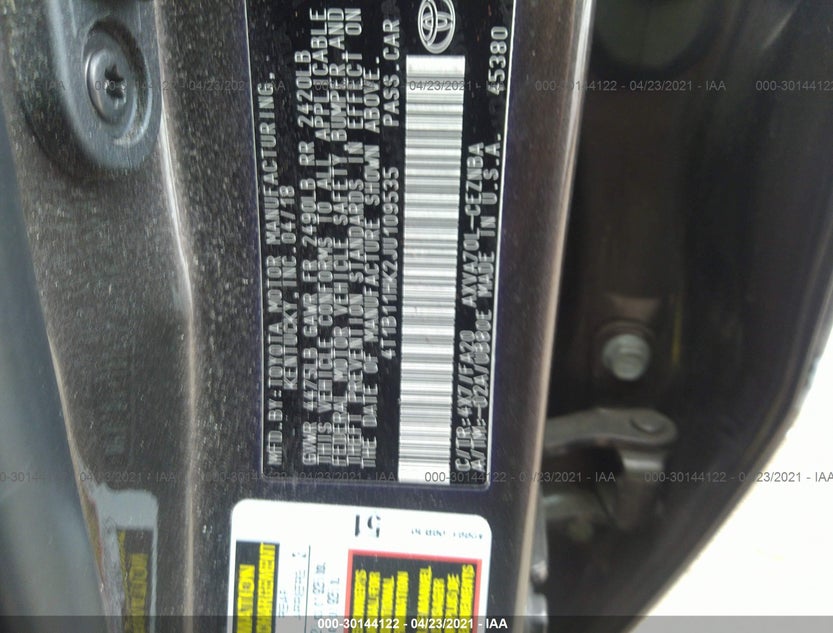 4T1B11HK2JU109535