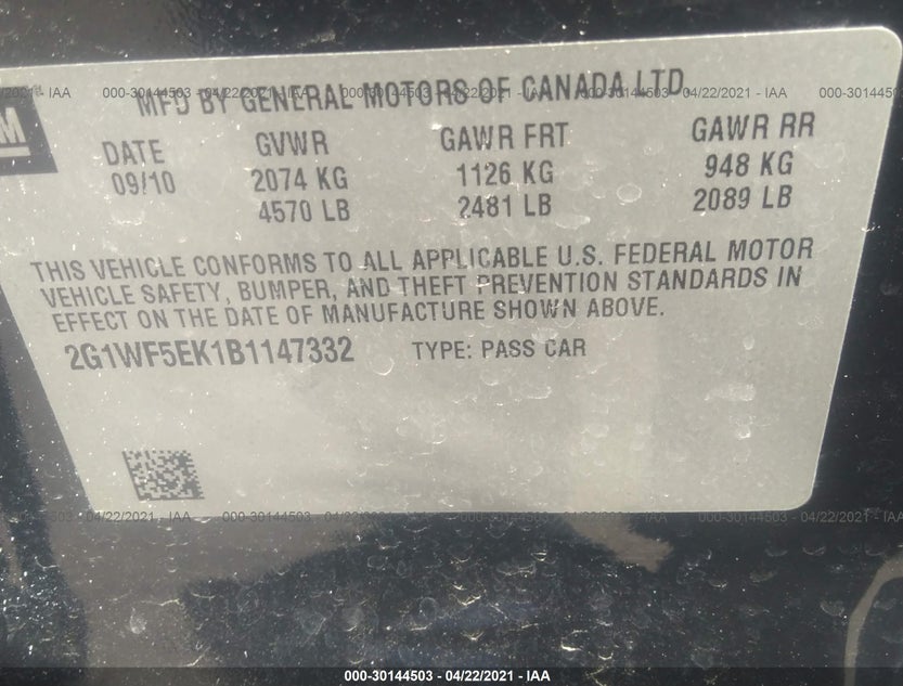 2G1WF5EK1B1147332