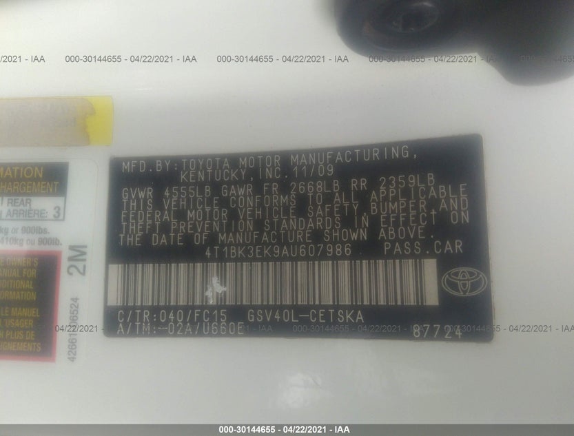 4T1BK3EK9AU607986