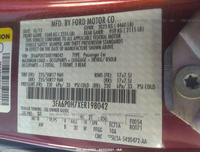3FA6P0H7XER198042