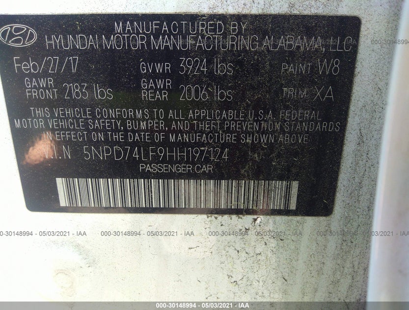 5NPD74LF9HH197124