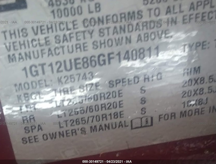 1GT12UE86GF140811