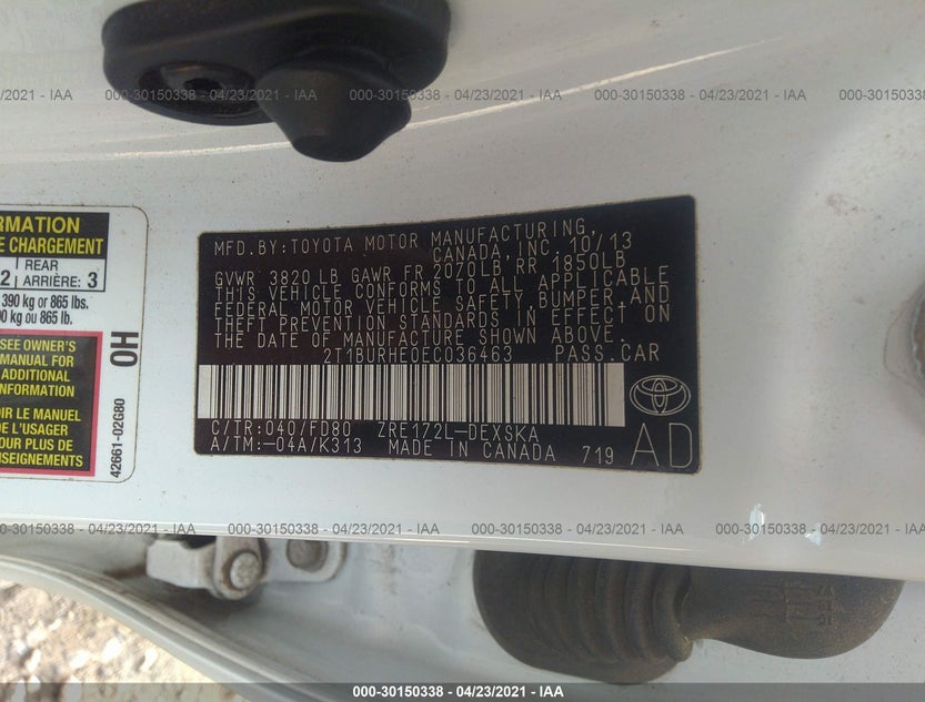 2T1BURHE0EC036463