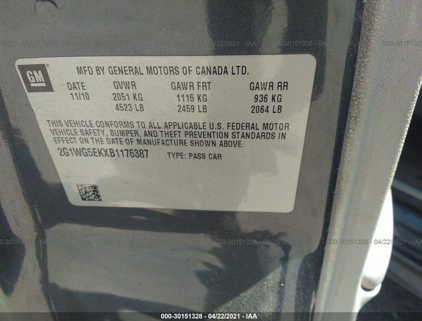 2G1WG5EKXB1176387