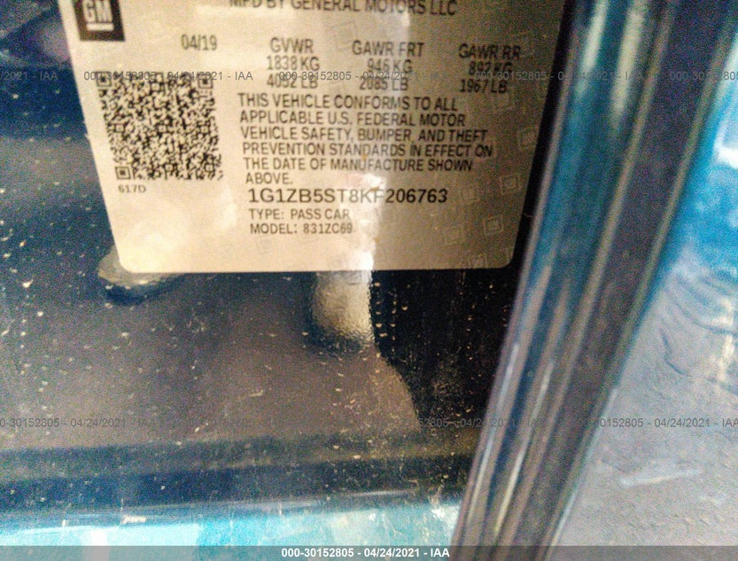 1G1ZB5ST8KF206763