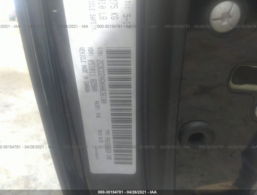 2C3CDZAGXHH636180