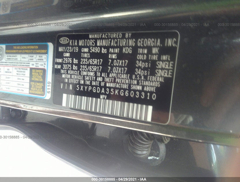 5XYPGDA35KG603310