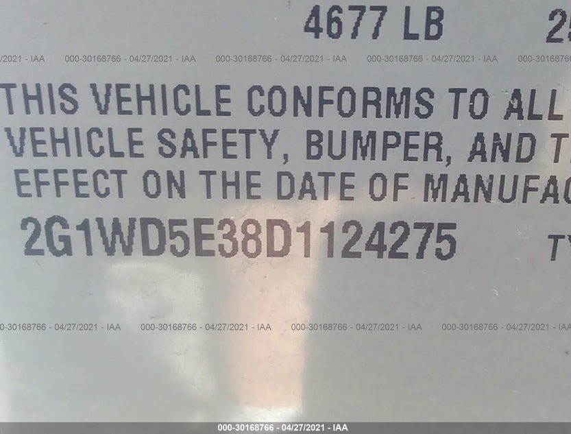 2G1WD5E38D1124275