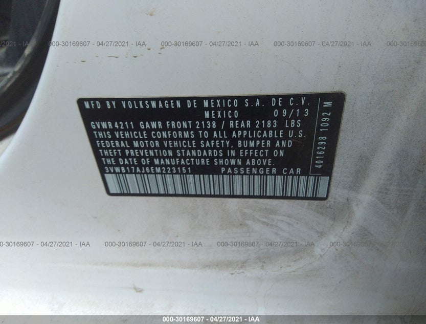 3VWB17AJ6EM223151