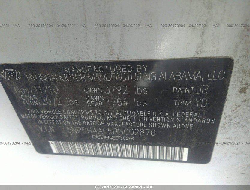 5NPDH4AE5BH002876