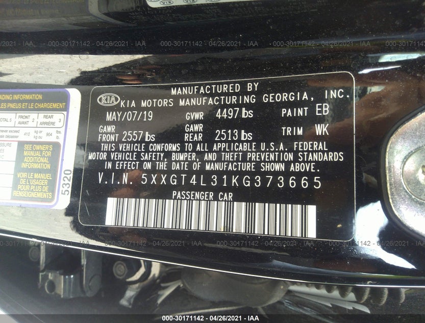 5XXGT4L31KG373665
