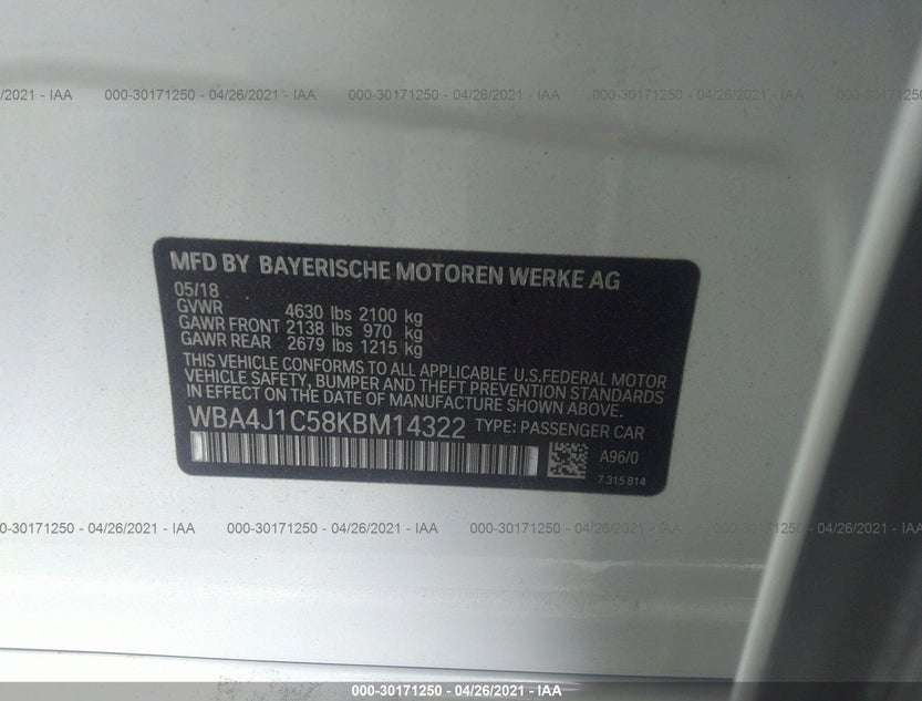WBA4J1C58KBM14322