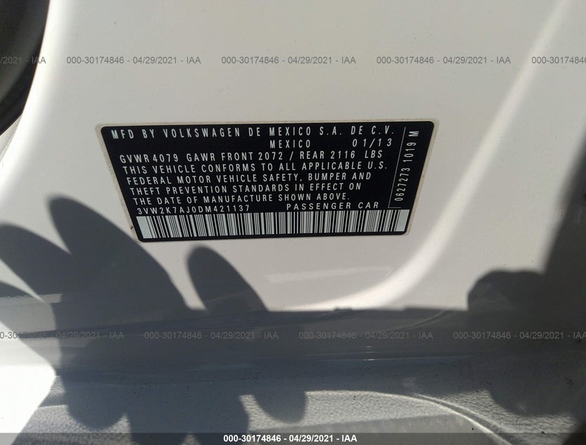 3VW2K7AJ0DM421137