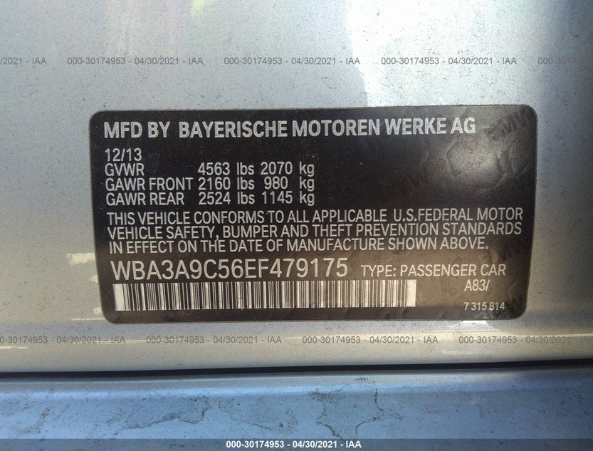 WBA3A9C56EF479175