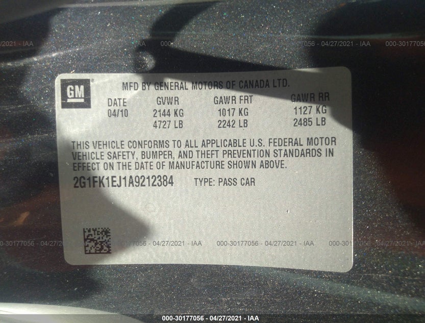 2G1FK1EJ1A9212384