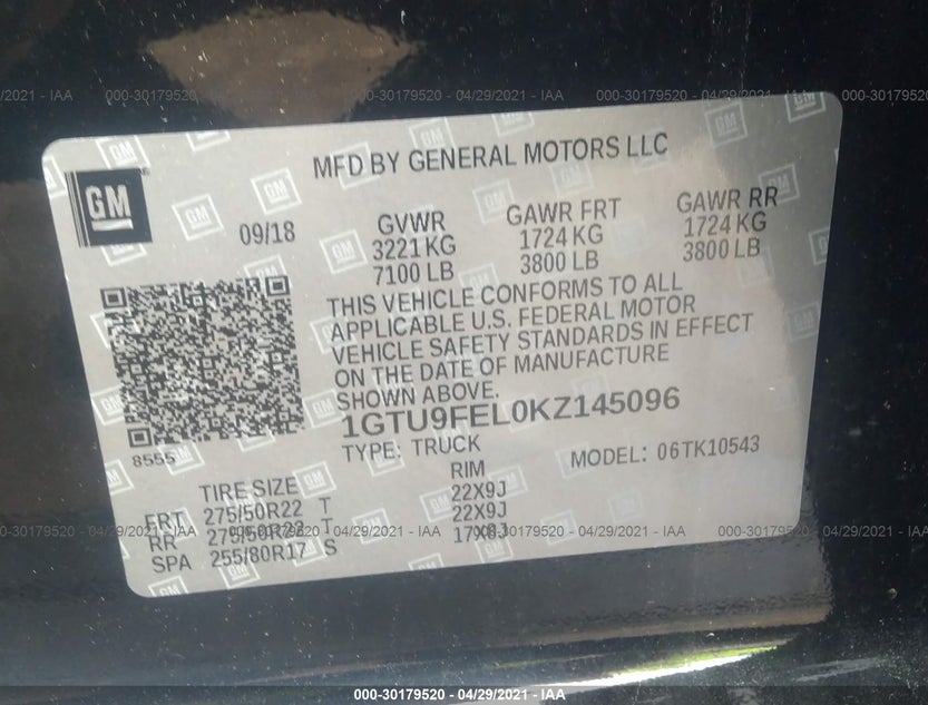 1GTU9FEL0KZ145096
