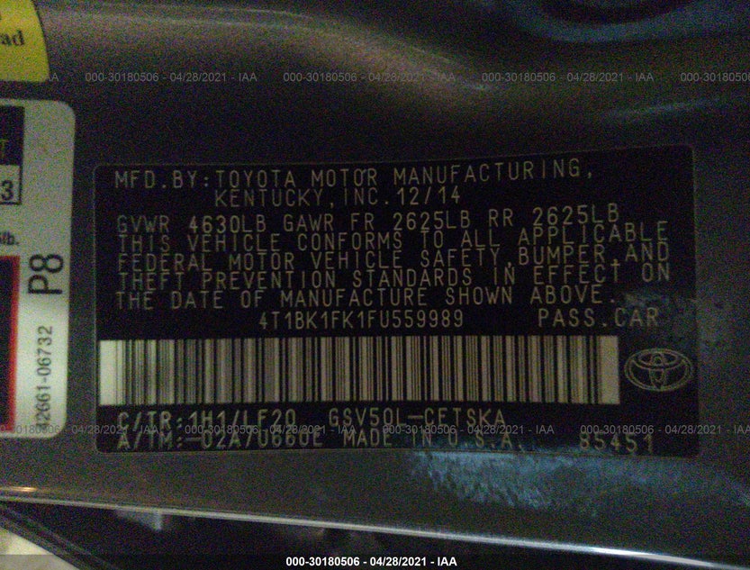 4T1BK1FK1FU559989