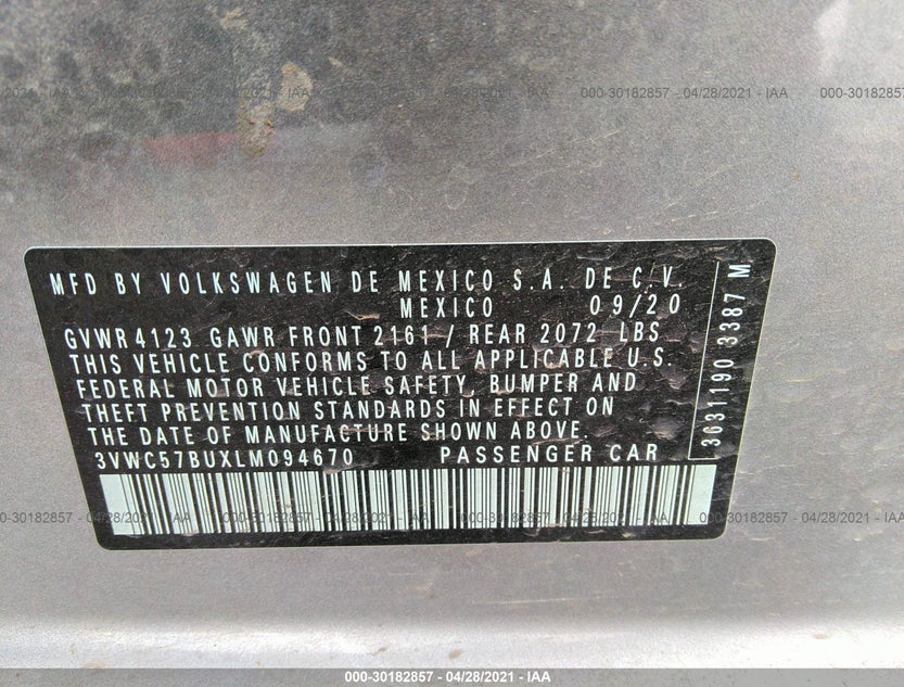 3VWC57BUXLM094670