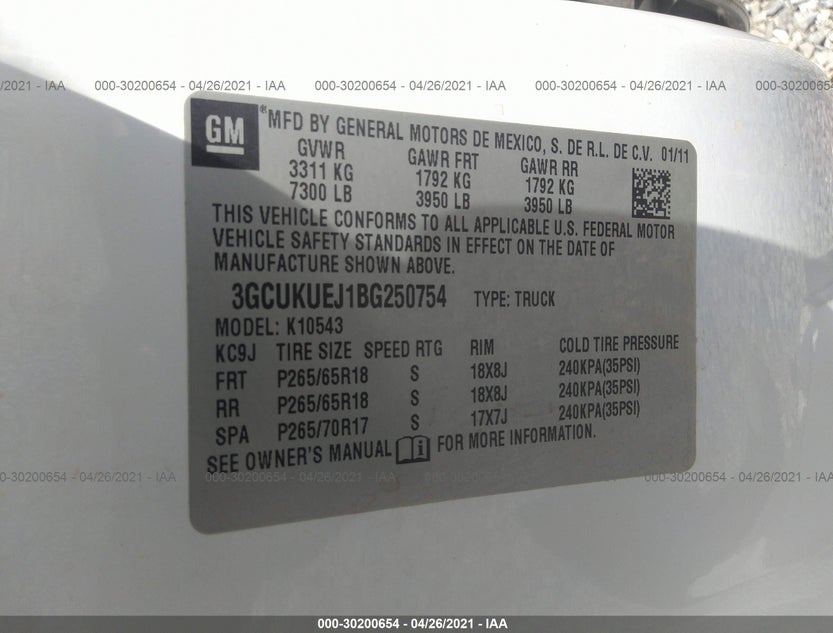 3GCUKUEJ1BG250754